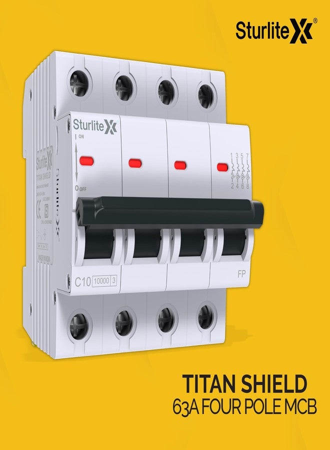 Sturlite Titan Shield 63A Four Pole MCB| Overload & Surge Protection| 10-Year Warranty| Durable Polycarbonate Housing| C-Curve Tripping| 63A Breaking Capacity - Image 3